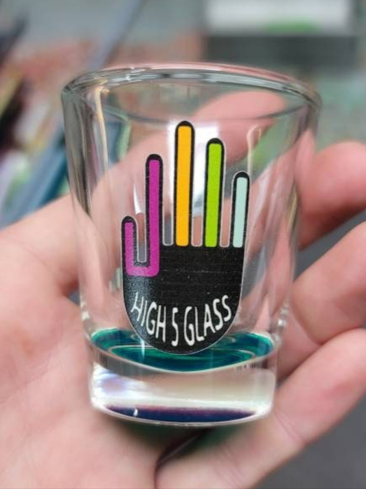 High 5 Glass Shot Glass