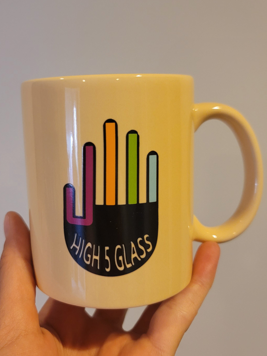 High 5 glass Ceramic Mug