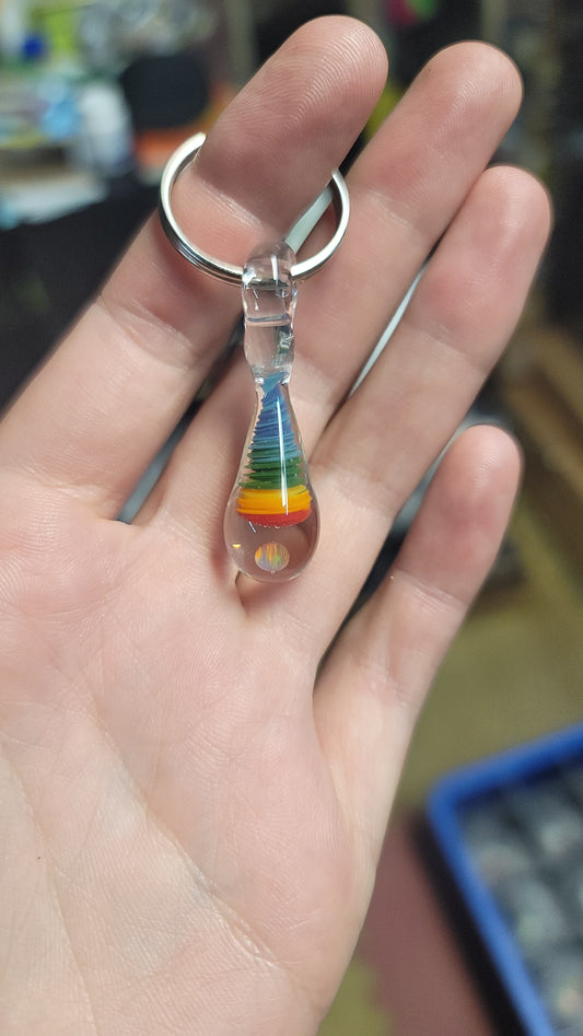 Rainbow opal Keychain