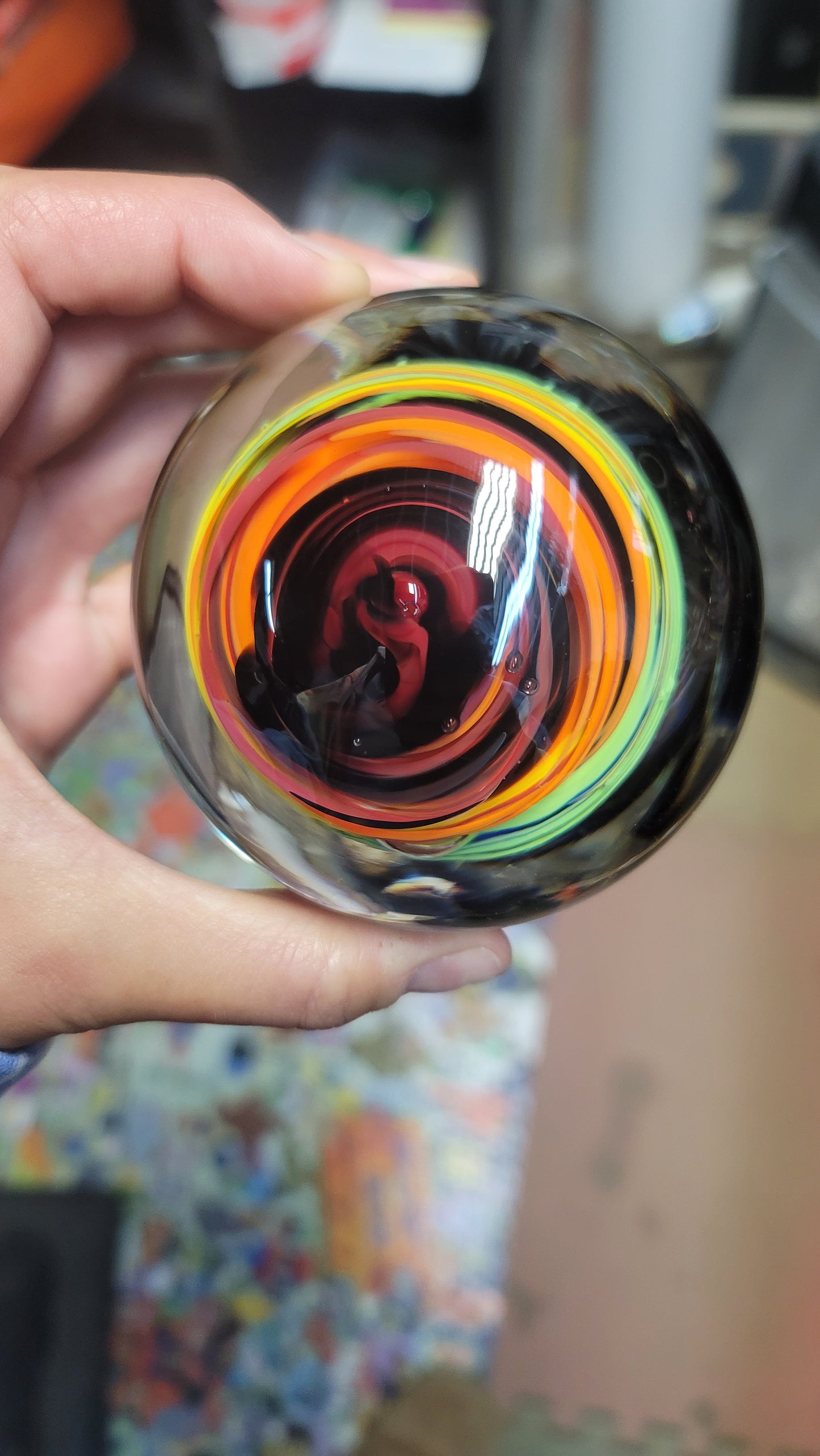 Black Rainbow Swirl