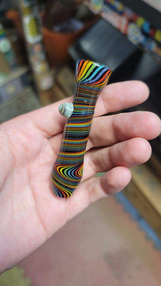 Rainbow with black swirl
