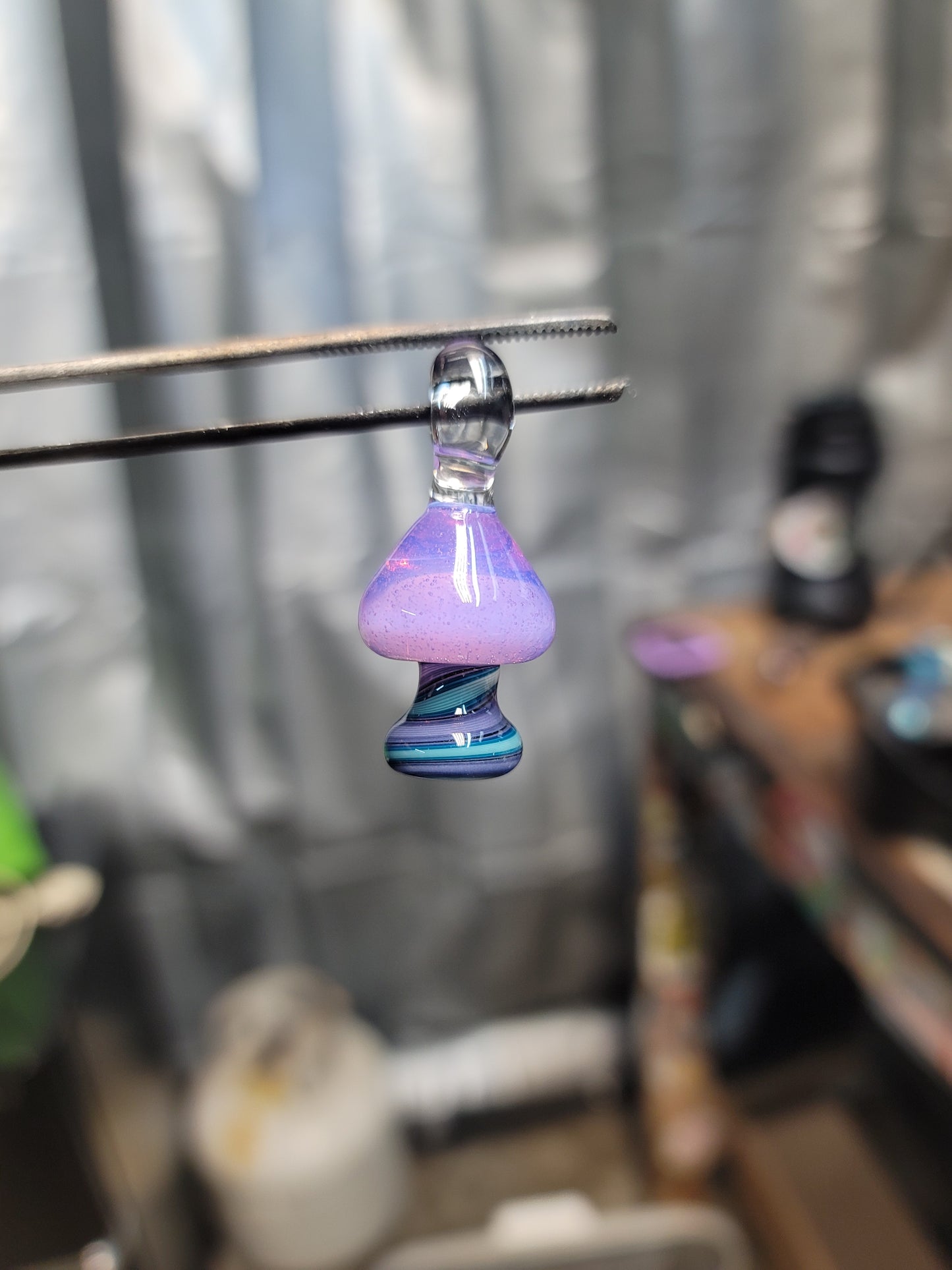 Blurple Mushroom pendant made to order