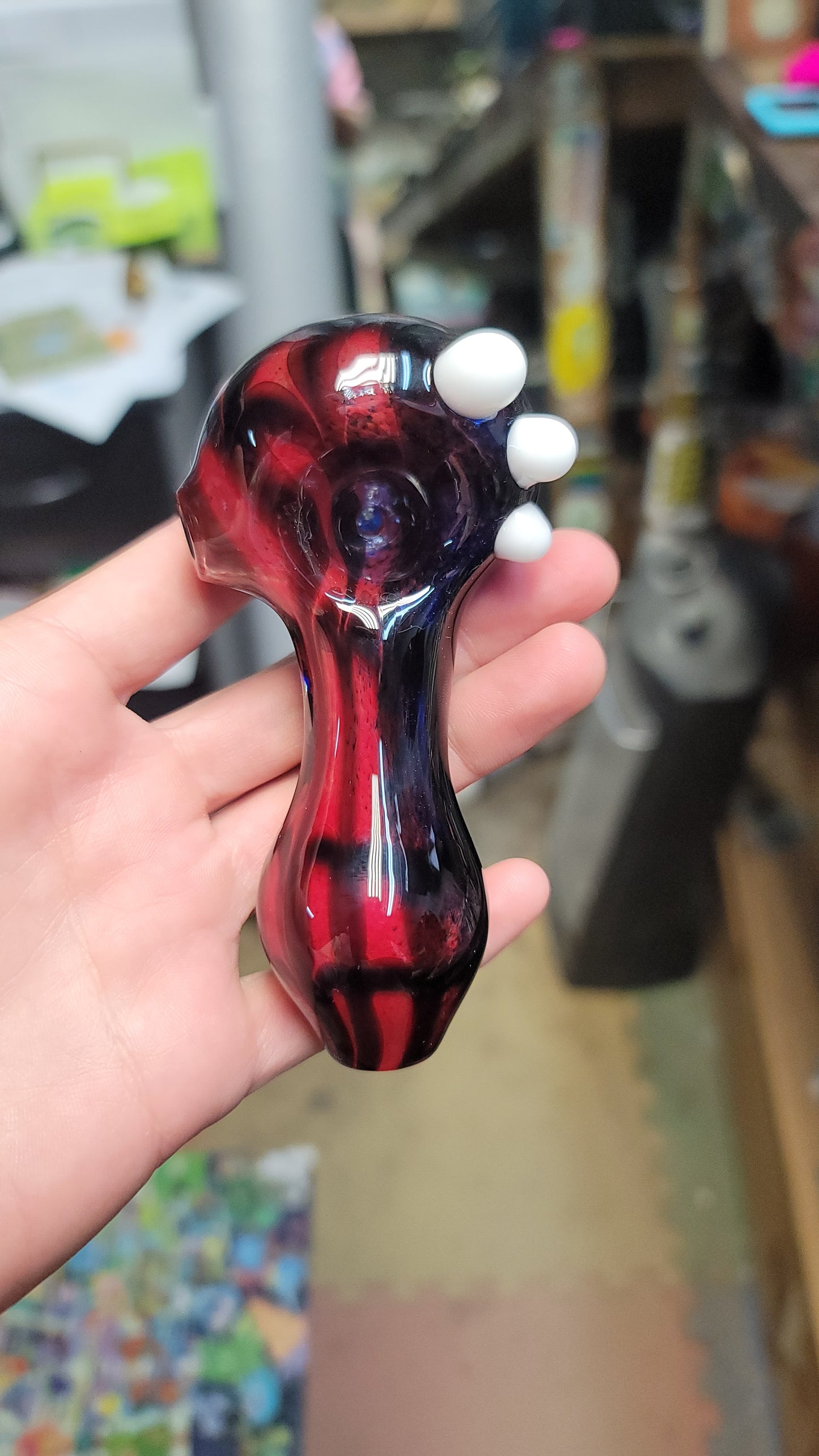 Red and cobalt
