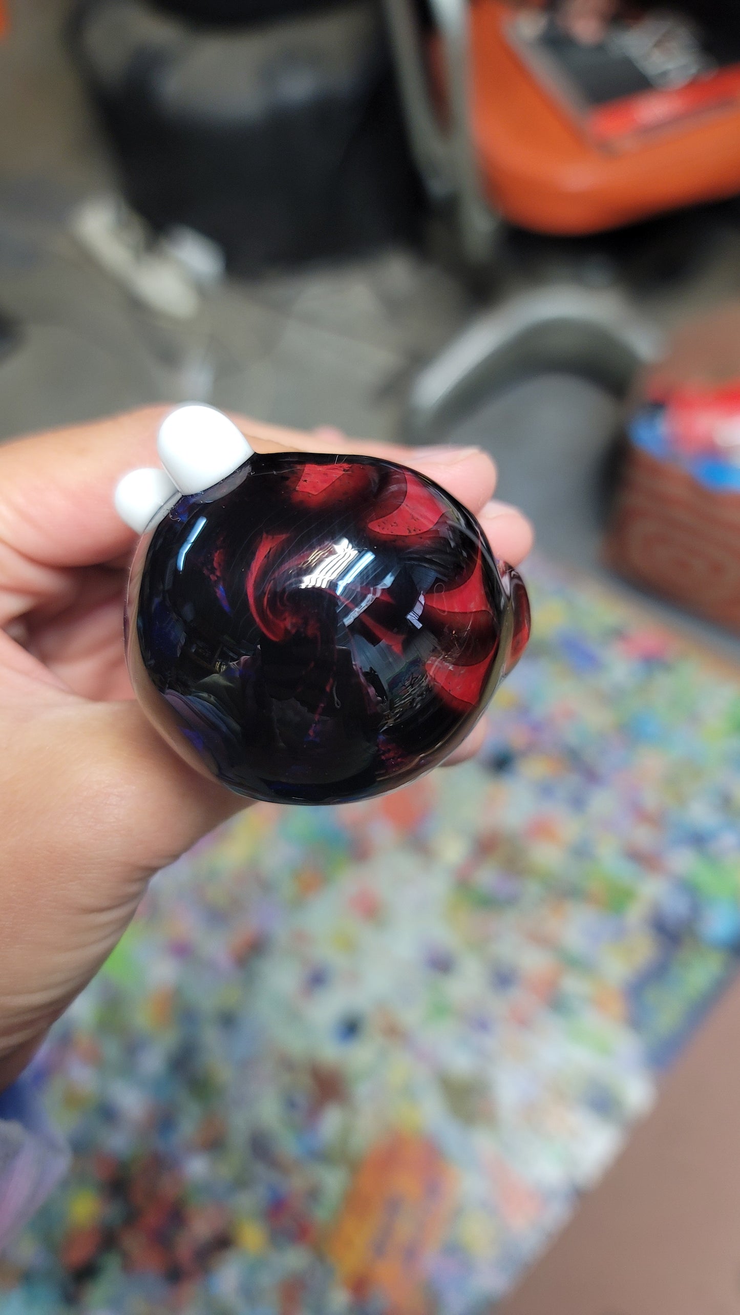 Red and cobalt