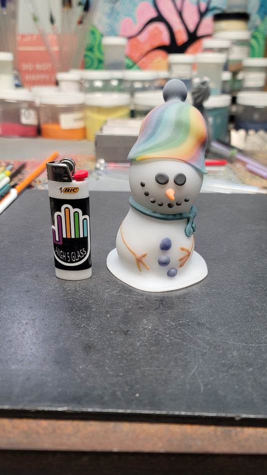 Snowman rainbow hat