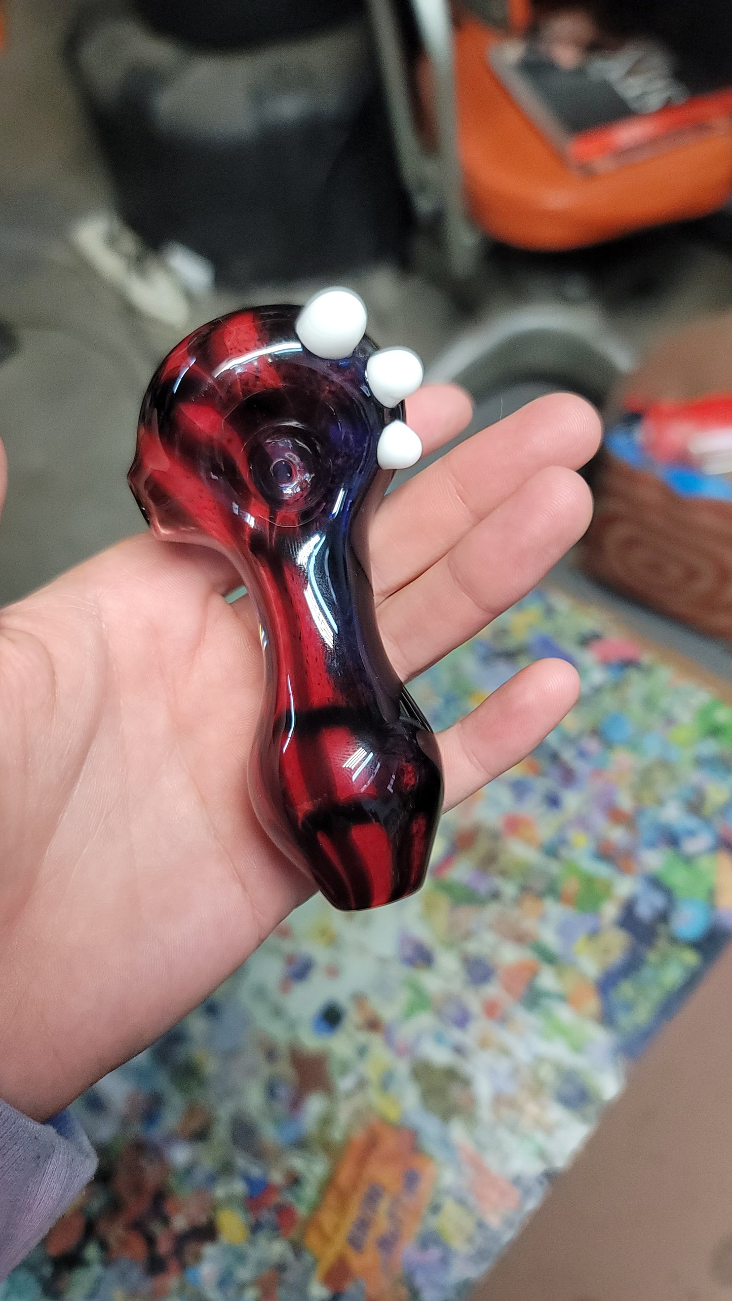 Red and cobalt
