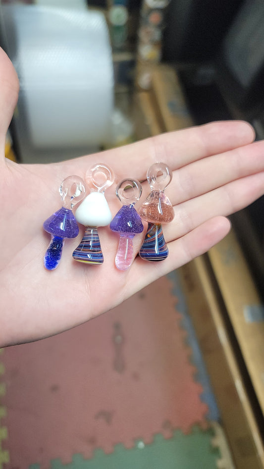 4 mushroom pendants