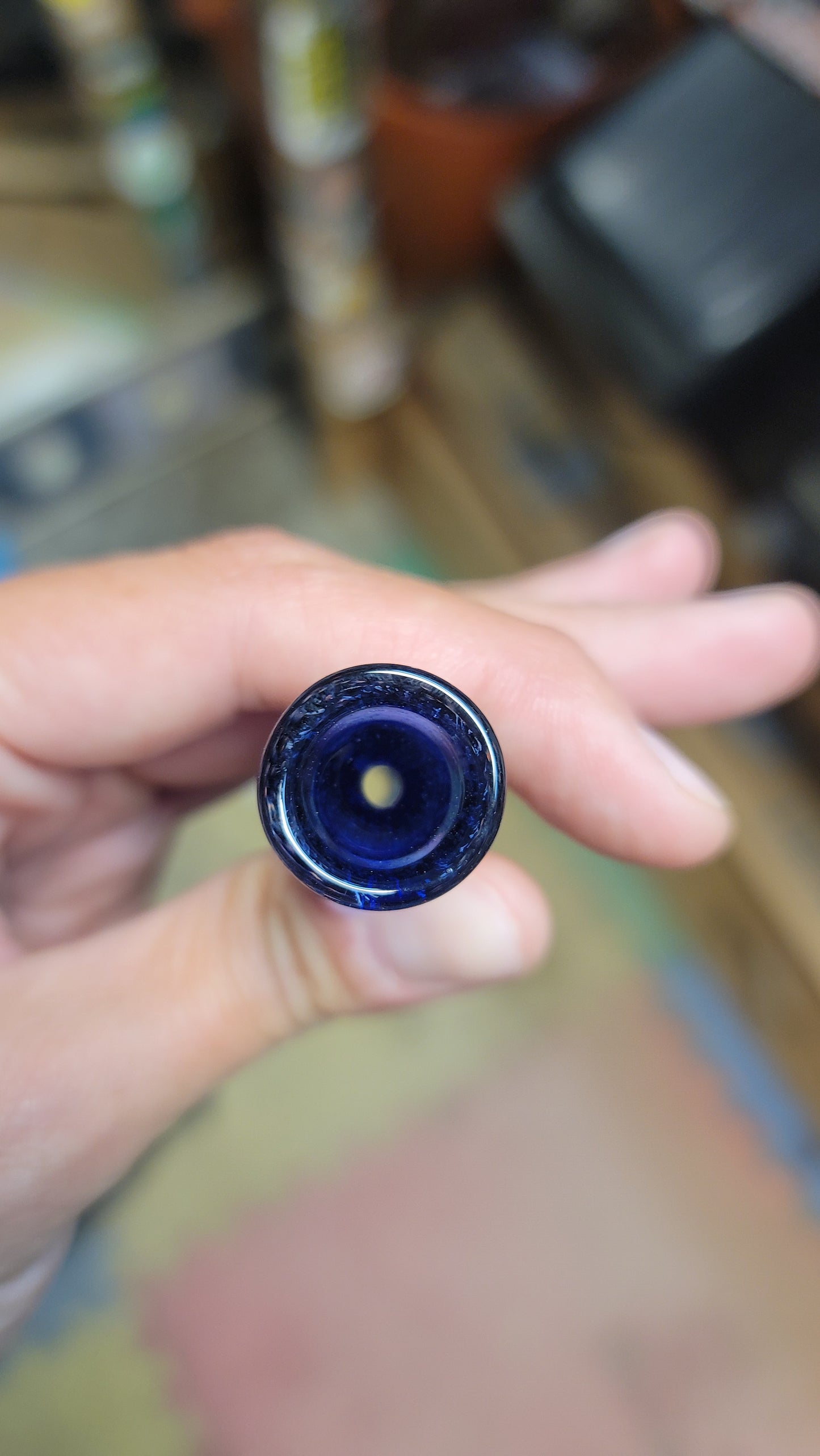 Sparkle chillum with pink dot