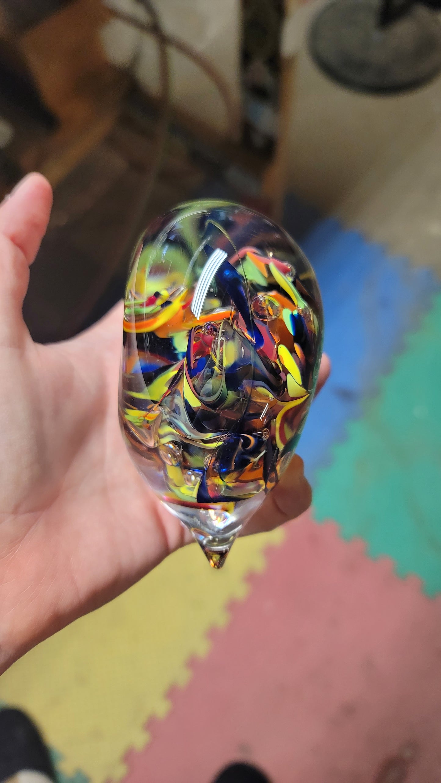 Confetti heart paper weight
