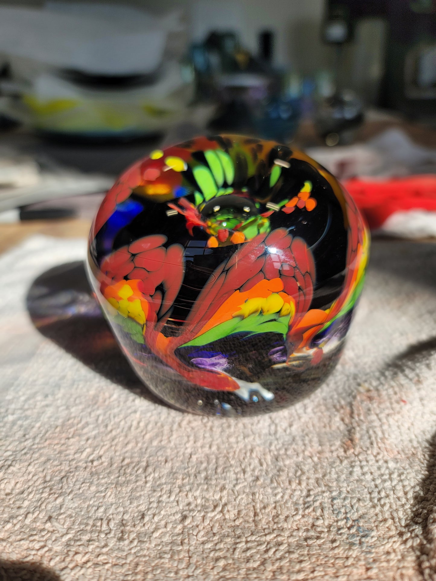 Rainbow and Black Paper Weight