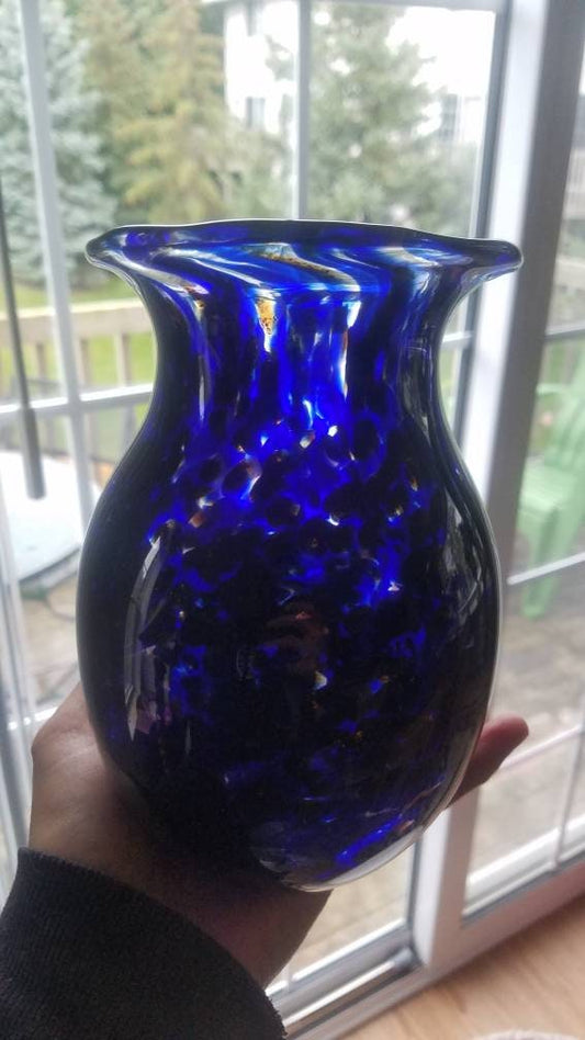 Blue sparkle Vase
