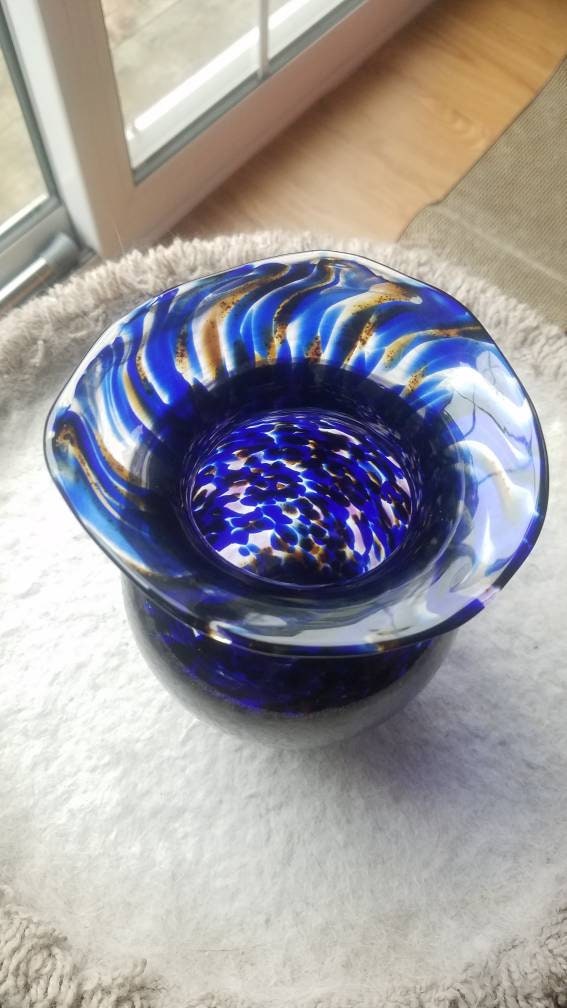 Blue sparkle Vase