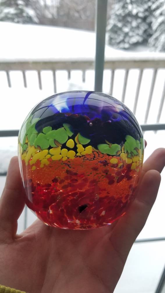 Rainbow paper weight