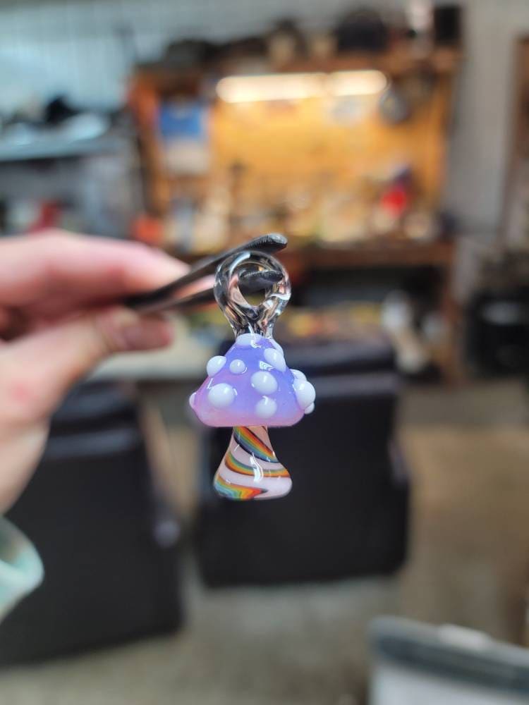 Pink Mushroom Pendant made to order